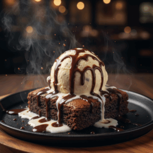 flavours-and-rolls-lloydminster-alberta-saskatchewan-canada-sizzling-brownie-warm-brownie-on-a-sizzling-plate-with-ice-cream-and-chocolate-syrup